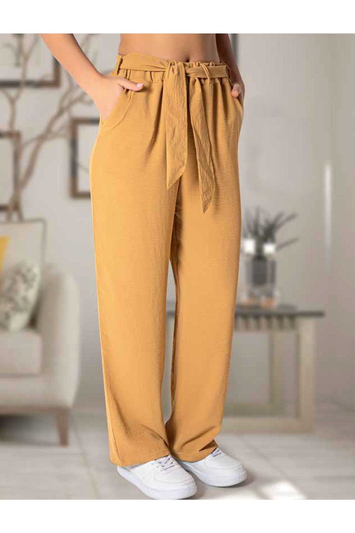 Meg Style Kadın Pantolon Ayrobin Cepli