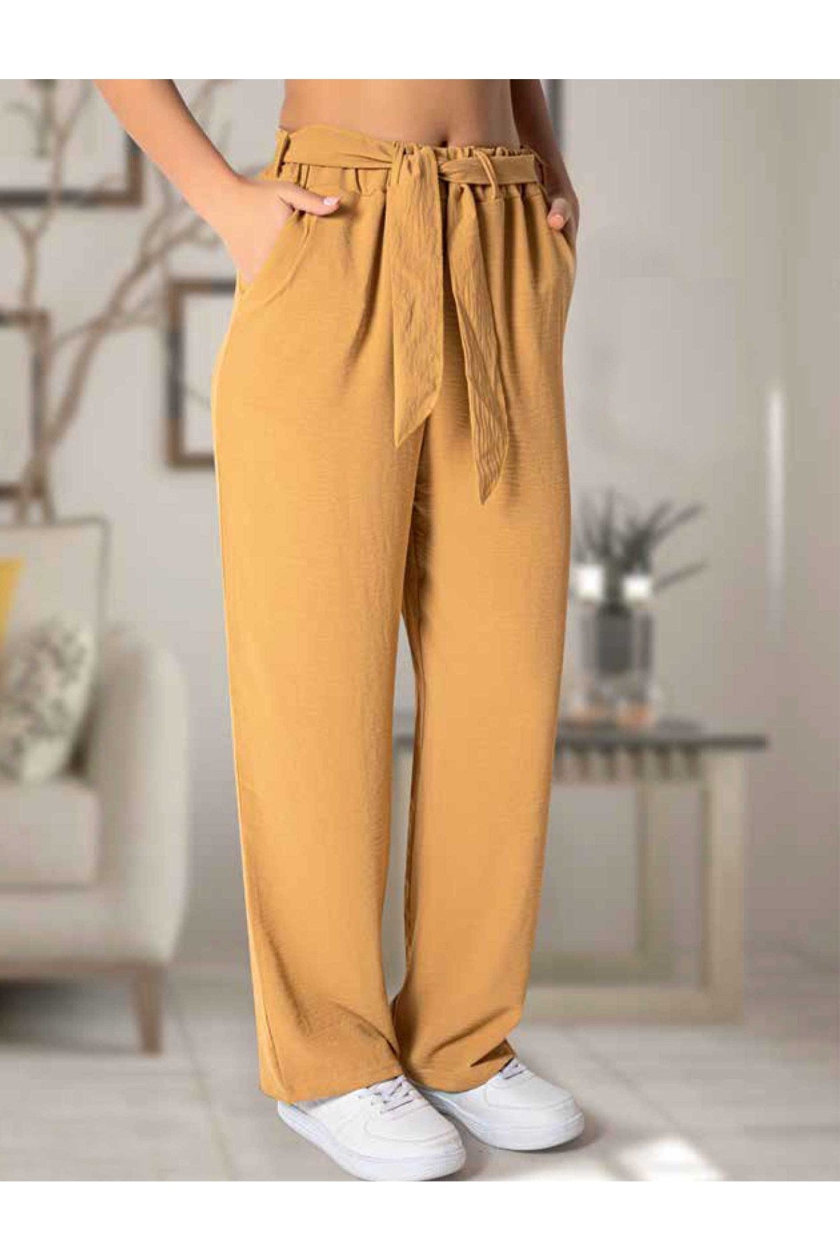 Meg Style Kadın Pantolon Ayrobin Cepli