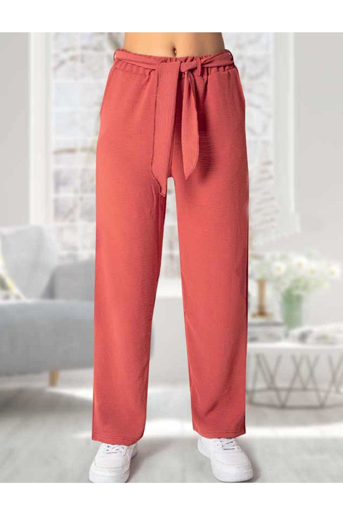 Meg Style Kadın Pantolon Ayrobin Cepli