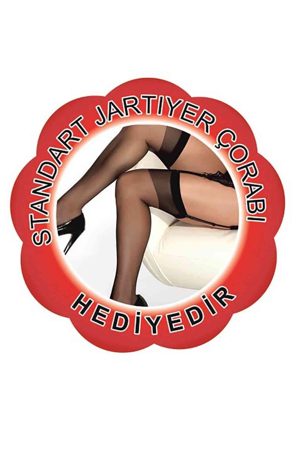 Merry See Kadın Jartiyer Takım Gecelikli Dantelli