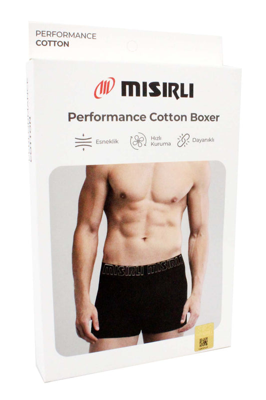 Mısırlı Erkek Boxer Pamuklu Likralı Performance