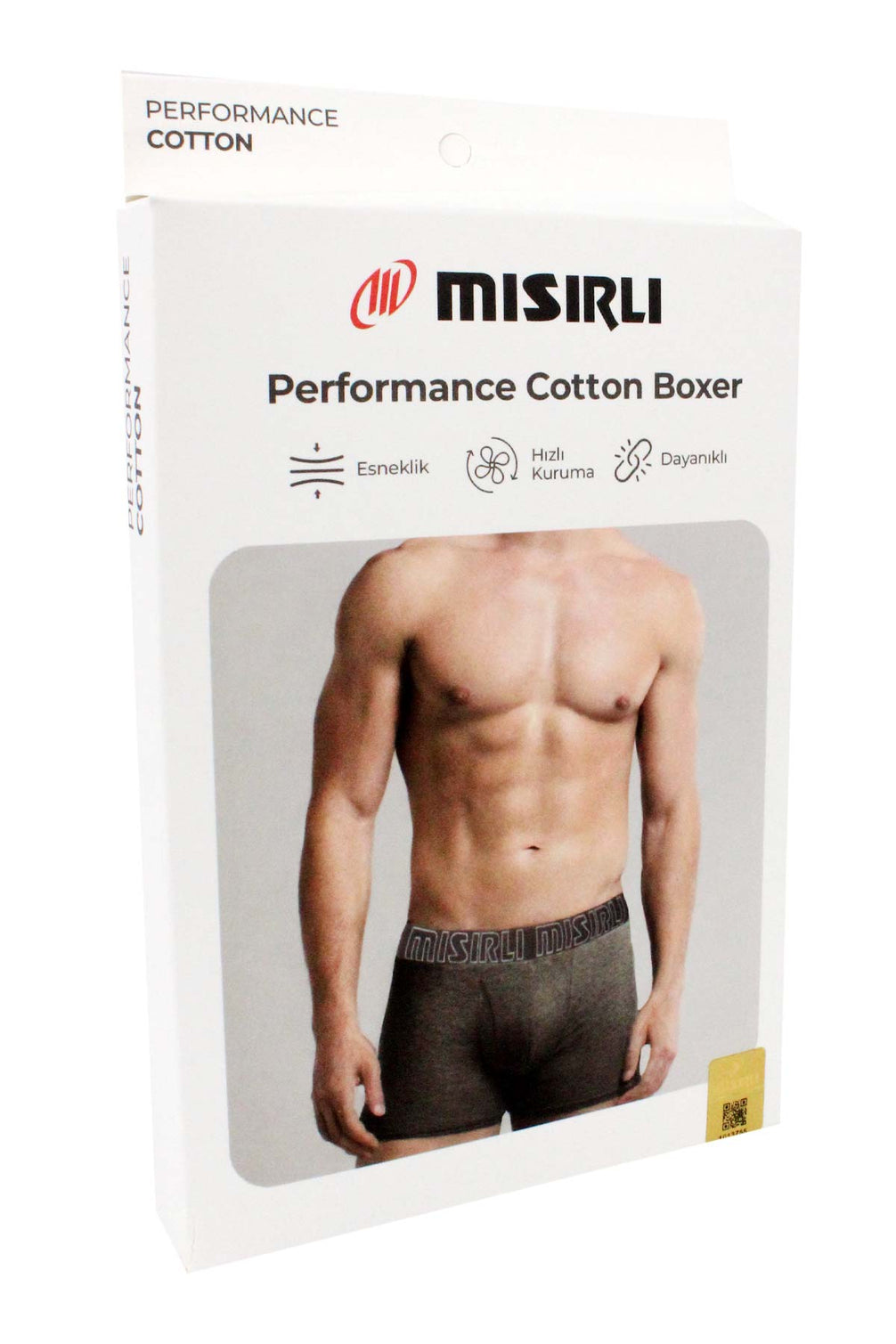 Mısırlı Erkek Boxer Pamuklu Likralı Performance