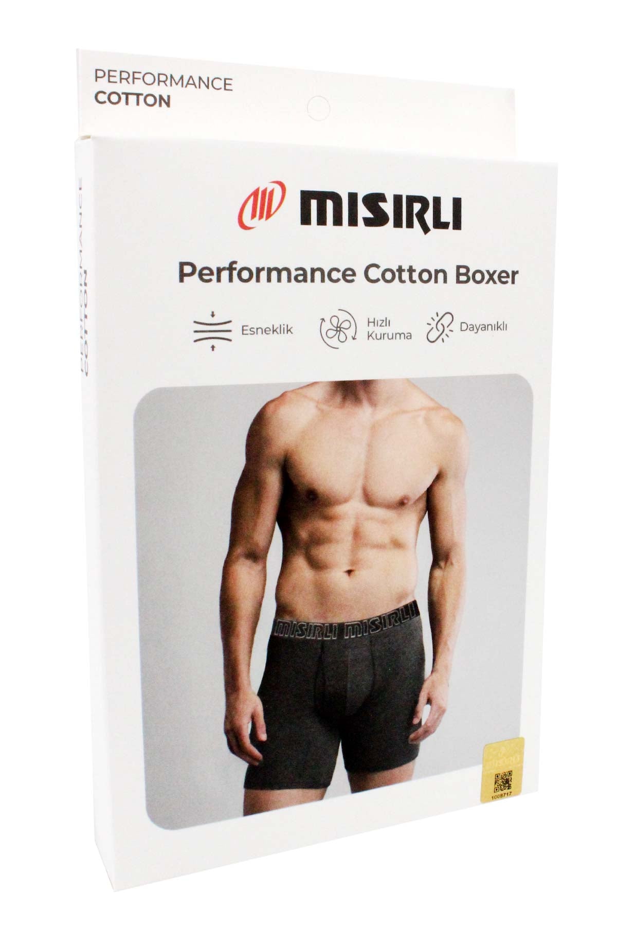 Mısırlı Erkek Boxer Pamuklu Likralı Uzun Performance