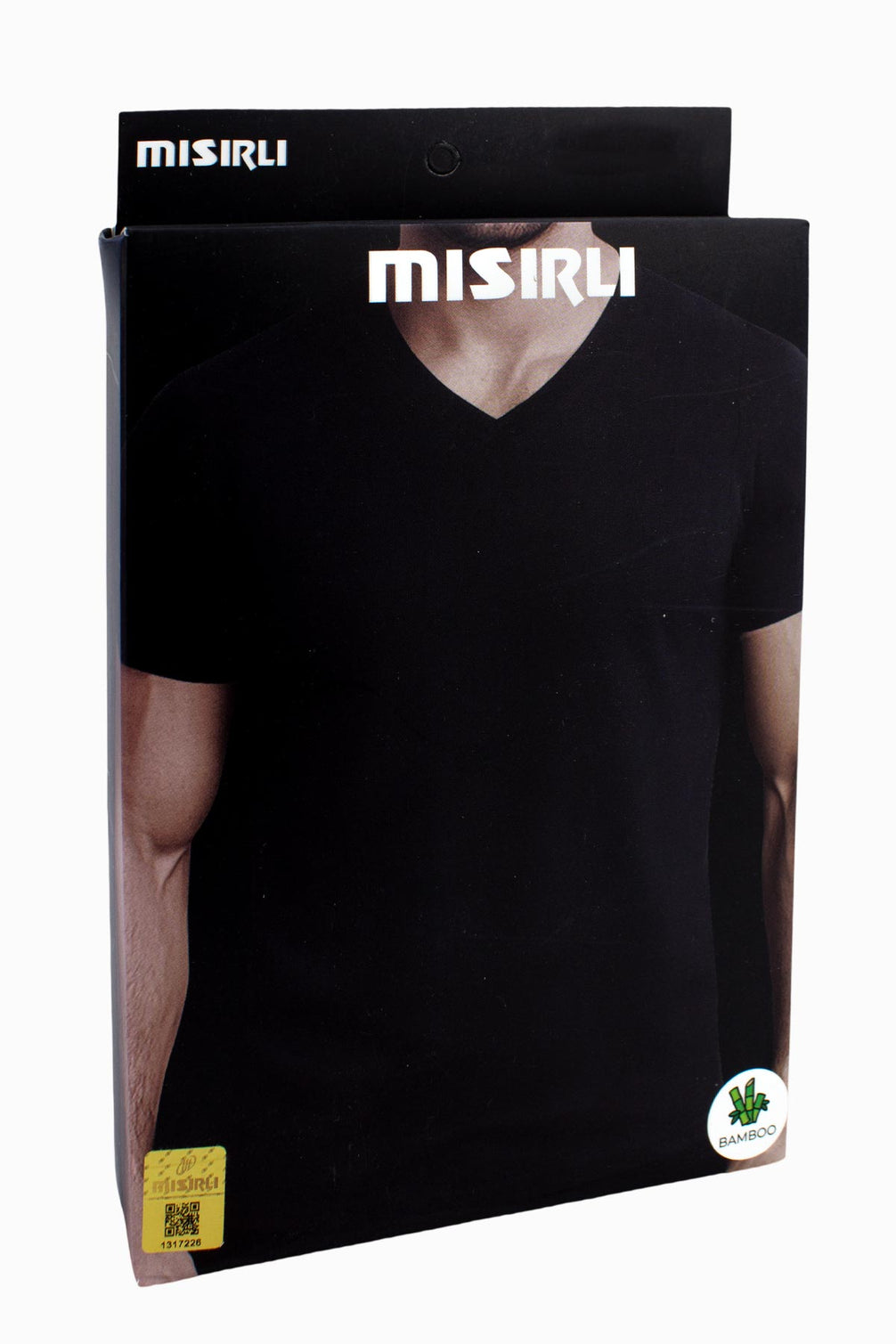 Mısırlı Erkek Kısa Kollu Atlet Bambu V Yaka