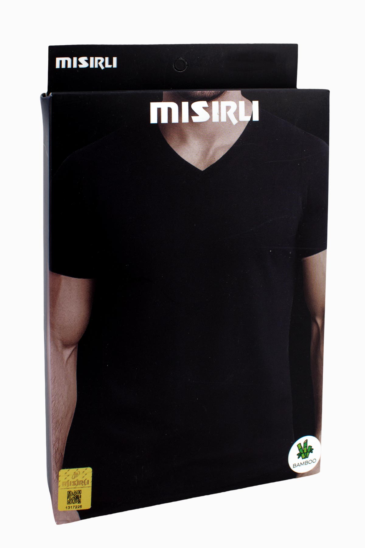 Mısırlı Erkek Kısa Kollu Atlet Bambu V Yaka