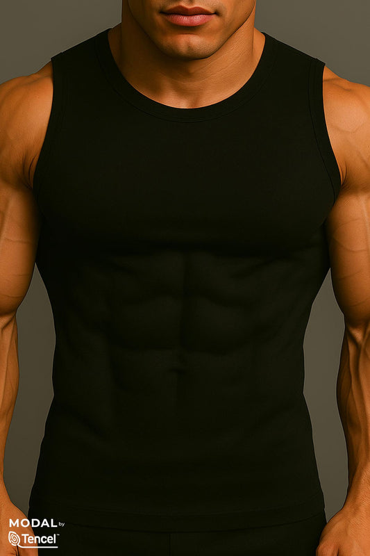 Mısırlı Erkek Sıfır Kol Atlet Tencel Sporcu