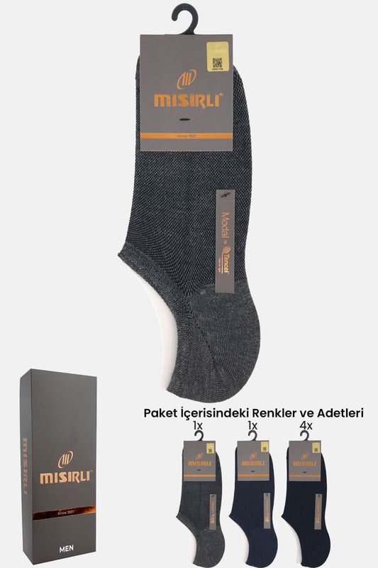 Mısırlı Erkek Sneaker Çorap Modal Pike Desenli