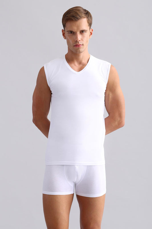 Mısırlı Erkek Sporcu Atlet Bambu V Yaka