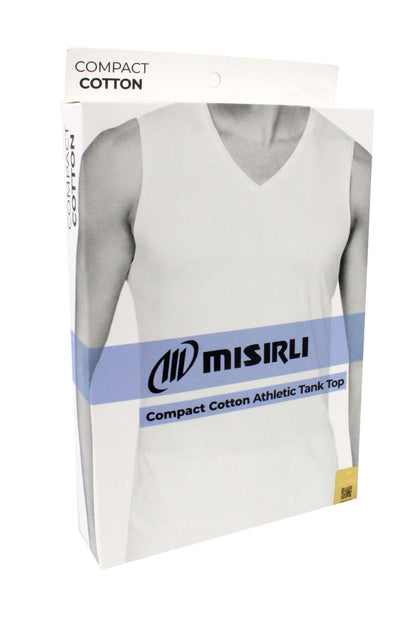 Mısırlı Erkek Sporcu Atlet V Yaka Kolsuz Organik Pamuklu