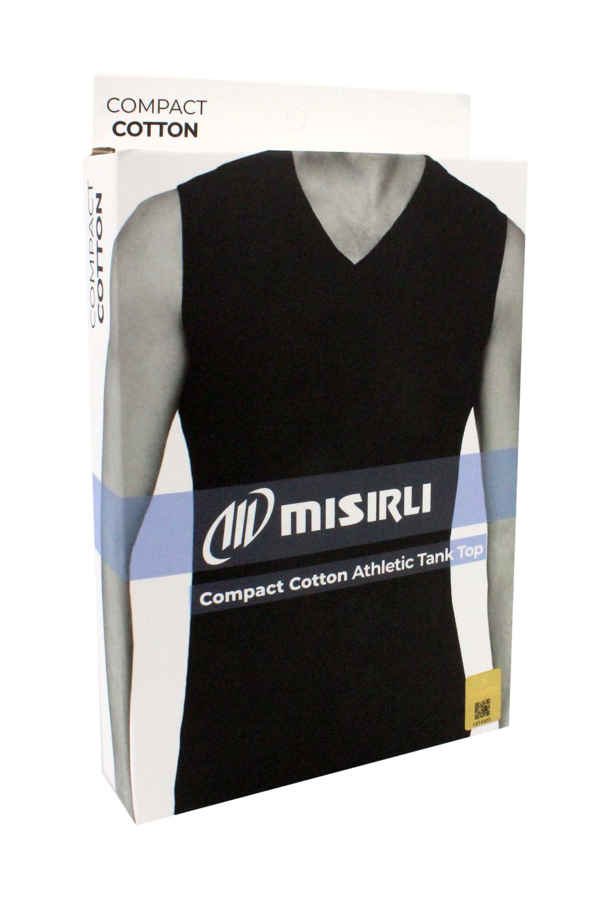 Mısırlı Erkek Sporcu Atlet V Yaka Kolsuz Organik Pamuklu