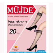 Müjde Kadın İnce Dizaltı Çorap 20 Denye