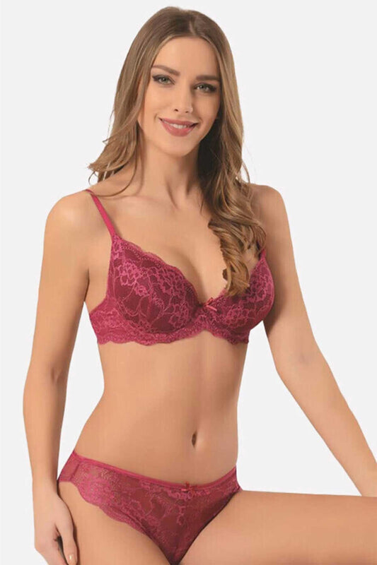 Nbb Kadın Sütyen ve Külot Takımı Kaplı Dantel