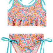 Neopy Kız Bebe Bikini Takımı Bağcık Detaylı Desenli Karina