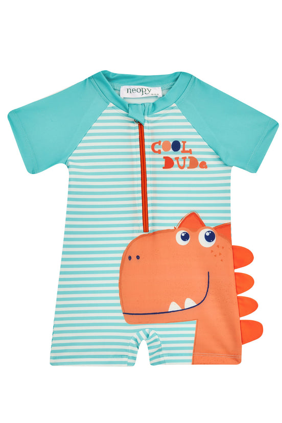 Neopy Unisex Bebek Şortlu Mayo Kısa Kollu Güneş Korumalı UPF+50