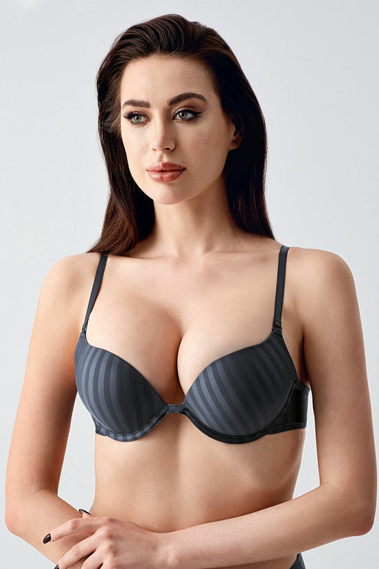 New Bra Kadın Çift Destekli Sütyen B Cup Jakarlı