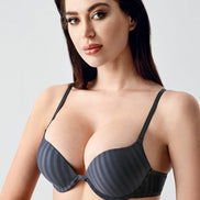 New Bra Kadın Çift Destekli Sütyen B Cup Jakarlı