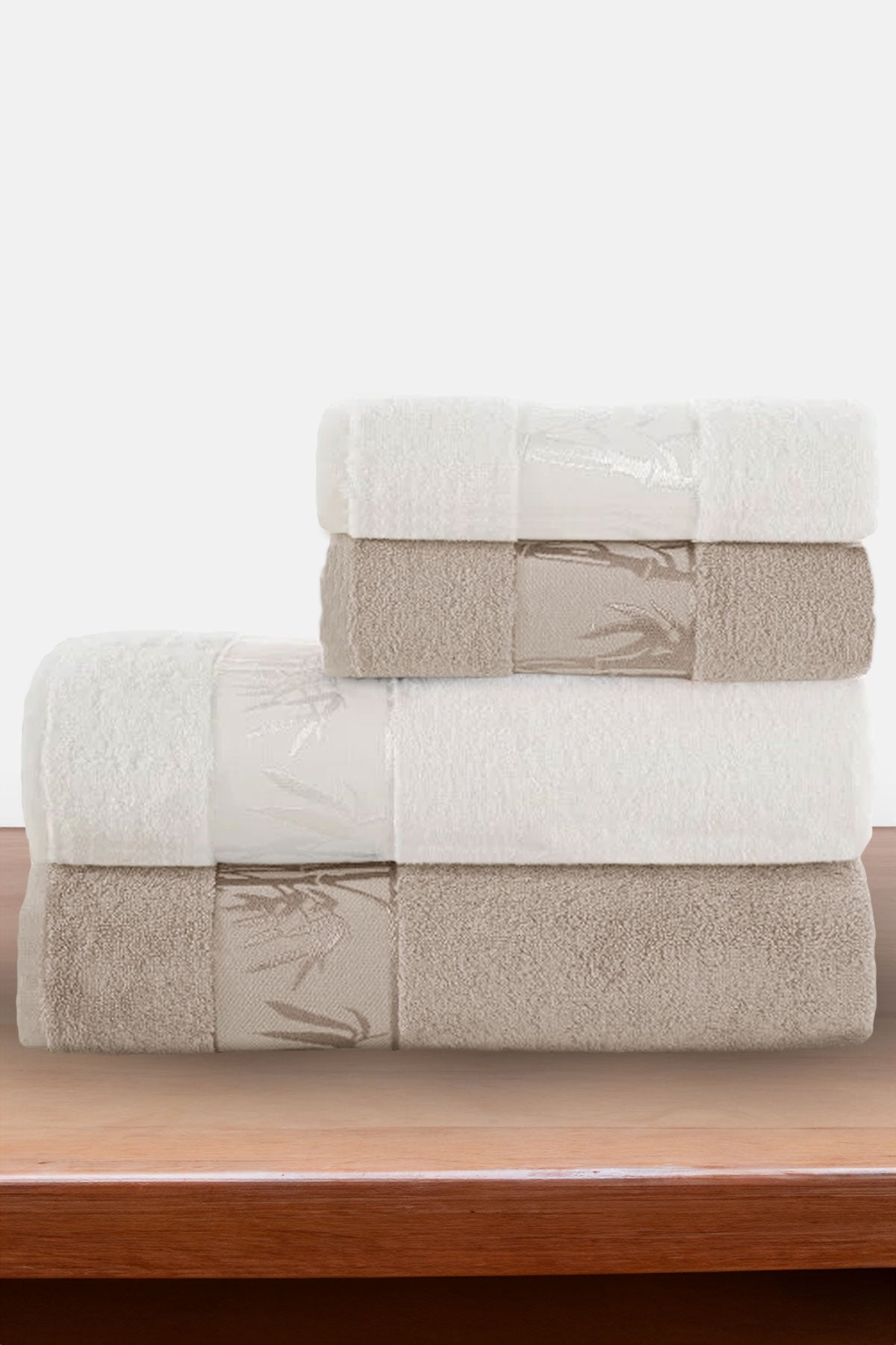 Nurpak Banyo Takımı Bambu 4 Parça 50x90-90x150