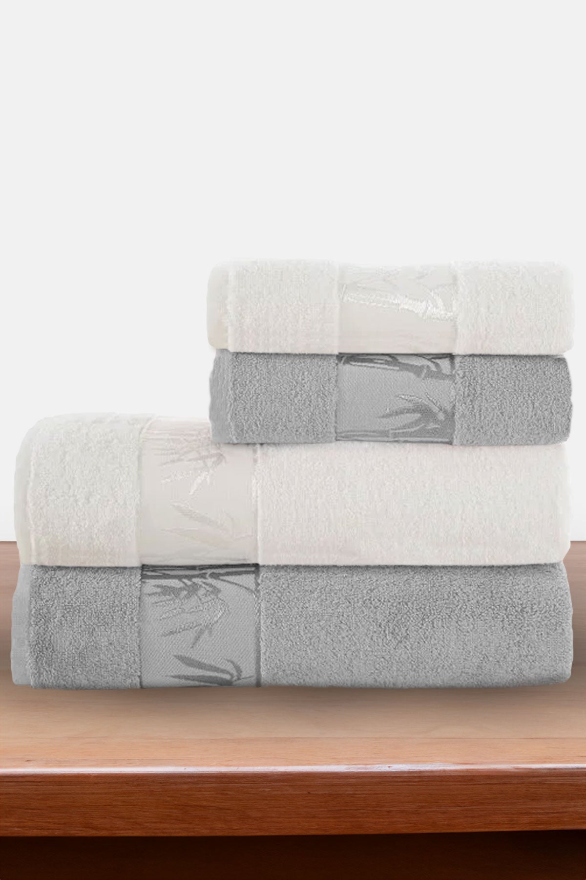 Nurpak Banyo Takımı Bambu 4 Parça 50x90-90x150