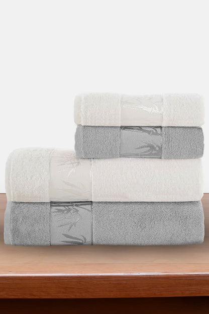 Nurpak Banyo Takımı Bambu 4 Parça 50x90-90x150
