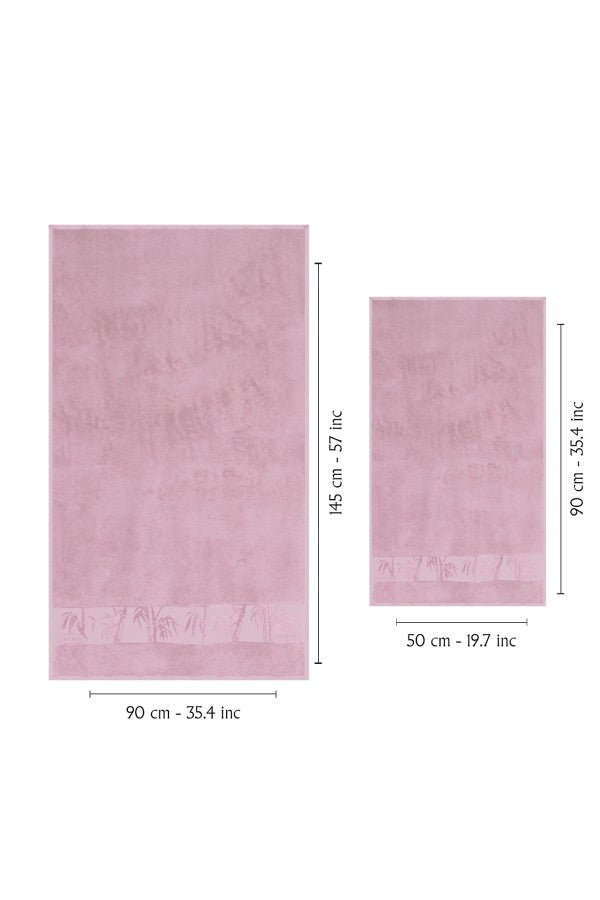 Nurpak Banyo Takımı Bambu 4 Parça 50x90-90x150