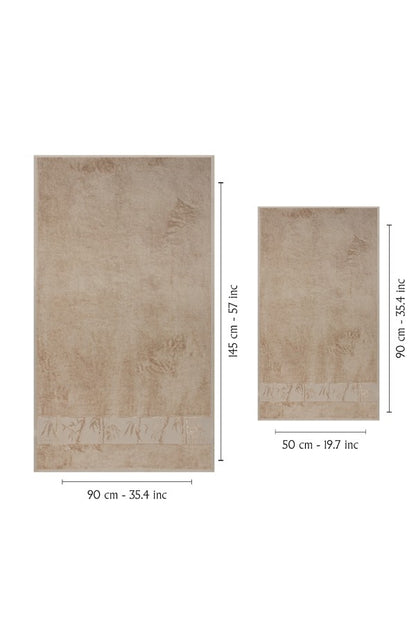 Nurpak Banyo Takımı Bambu 4 Parça 50x90-90x150