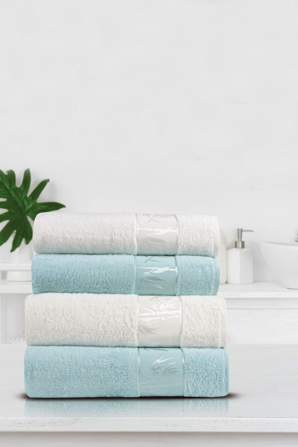 Nurpak Banyo Takımı Bambu 4 Parça 50x90-90x150