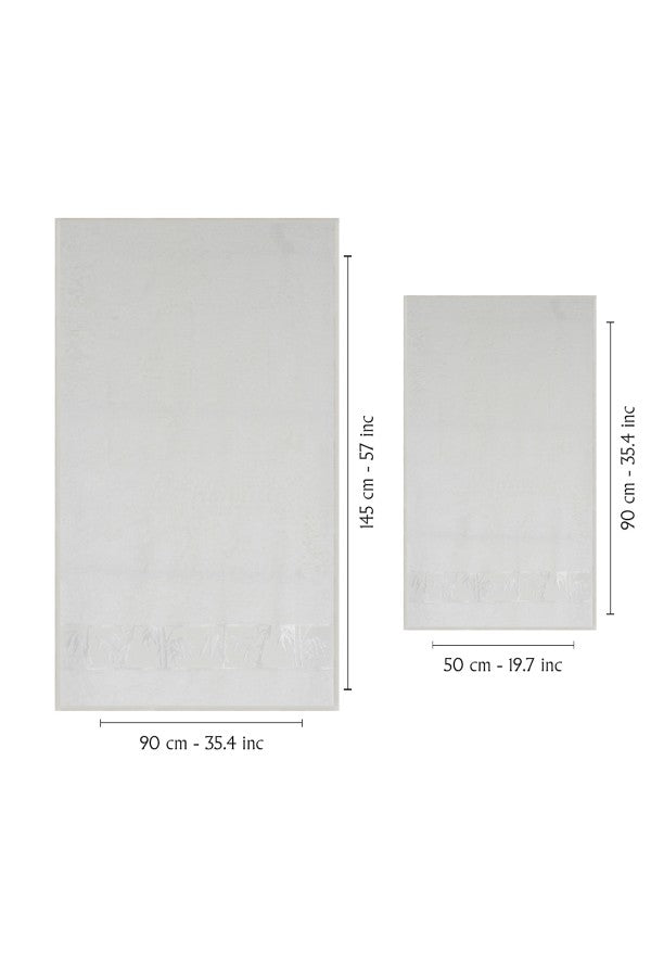 Nurpak Banyo Takımı Bambu 4 Parça 50x90-90x150