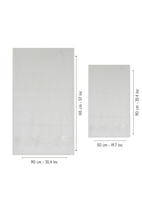 Nurpak Banyo Takımı Bambu 4 Parça 50x90-90x150