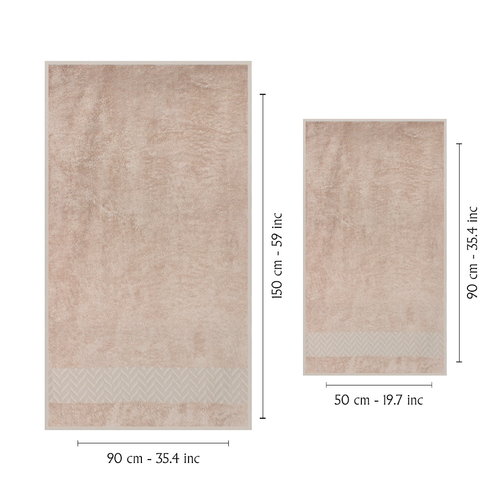 Nurpak Banyo Takımı Yıldız Bambu 4 Parça 50x90-90x150