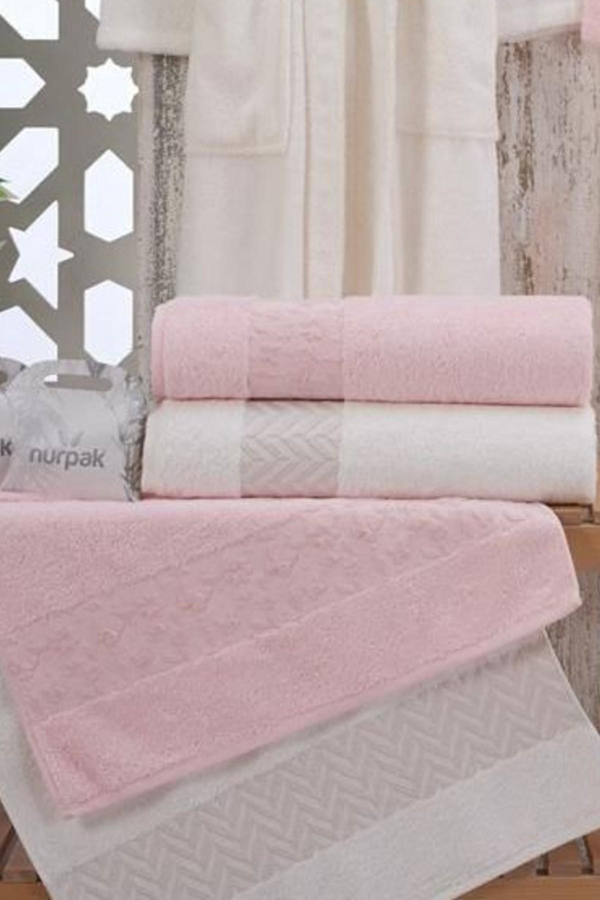 Nurpak Banyo Takımı Yıldız Bambu 4 Parça 50x90-90x150