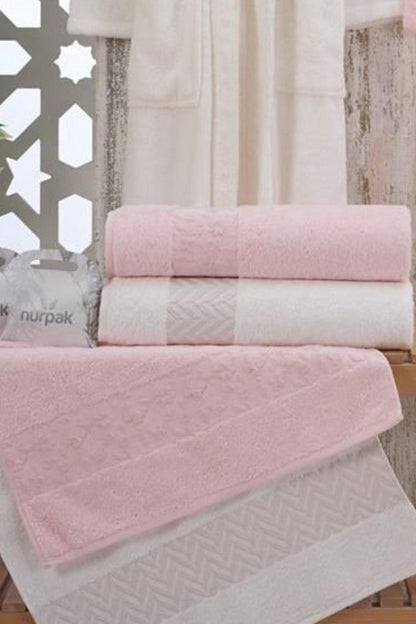 Nurpak Banyo Takımı Yıldız Bambu 4 Parça 50x90-90x150