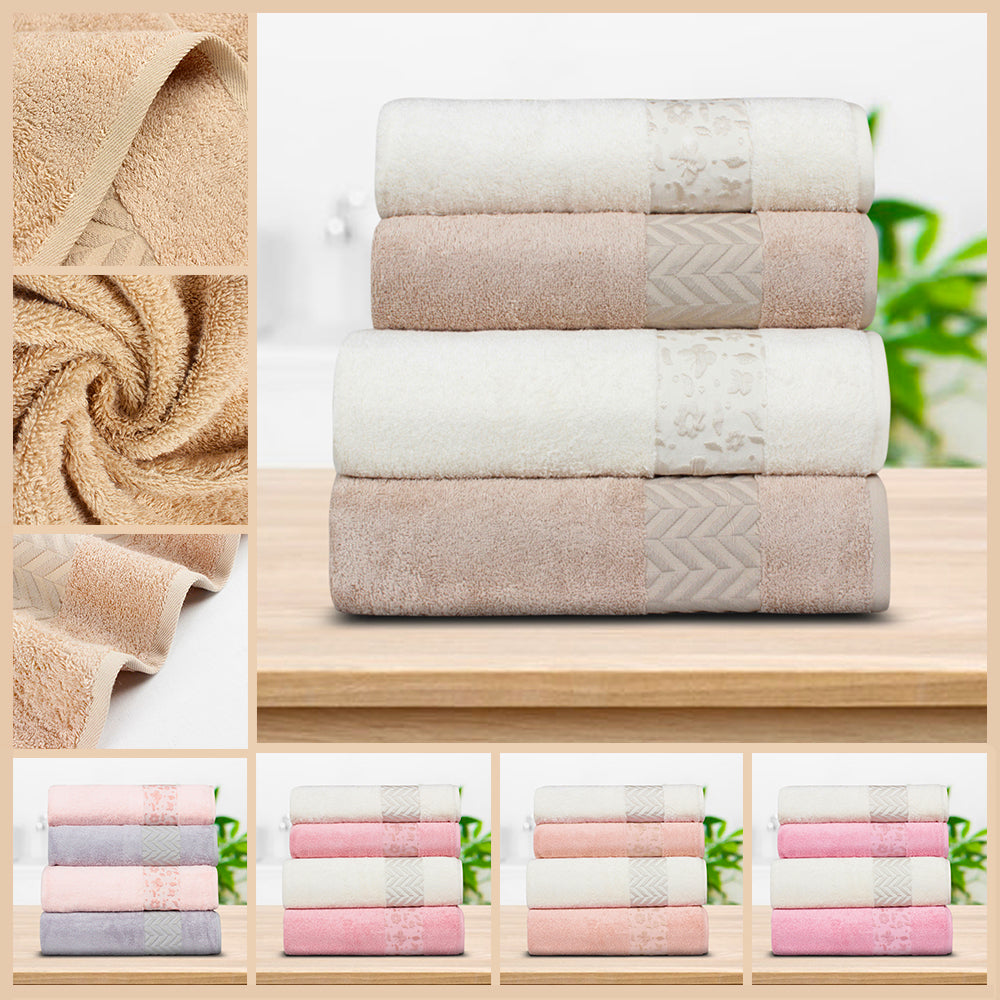 Nurpak Banyo Takımı Yıldız Bambu 4 Parça 50x90-90x150