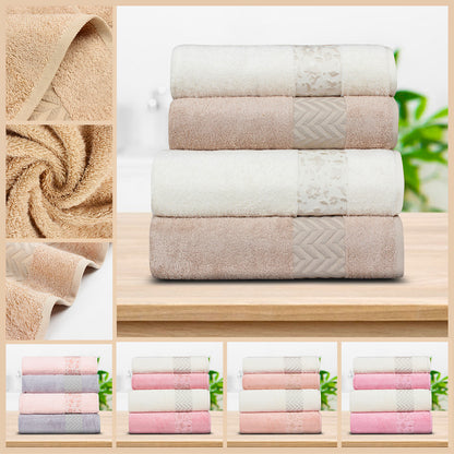Nurpak Banyo Takımı Yıldız Bambu 4 Parça 50x90-90x150