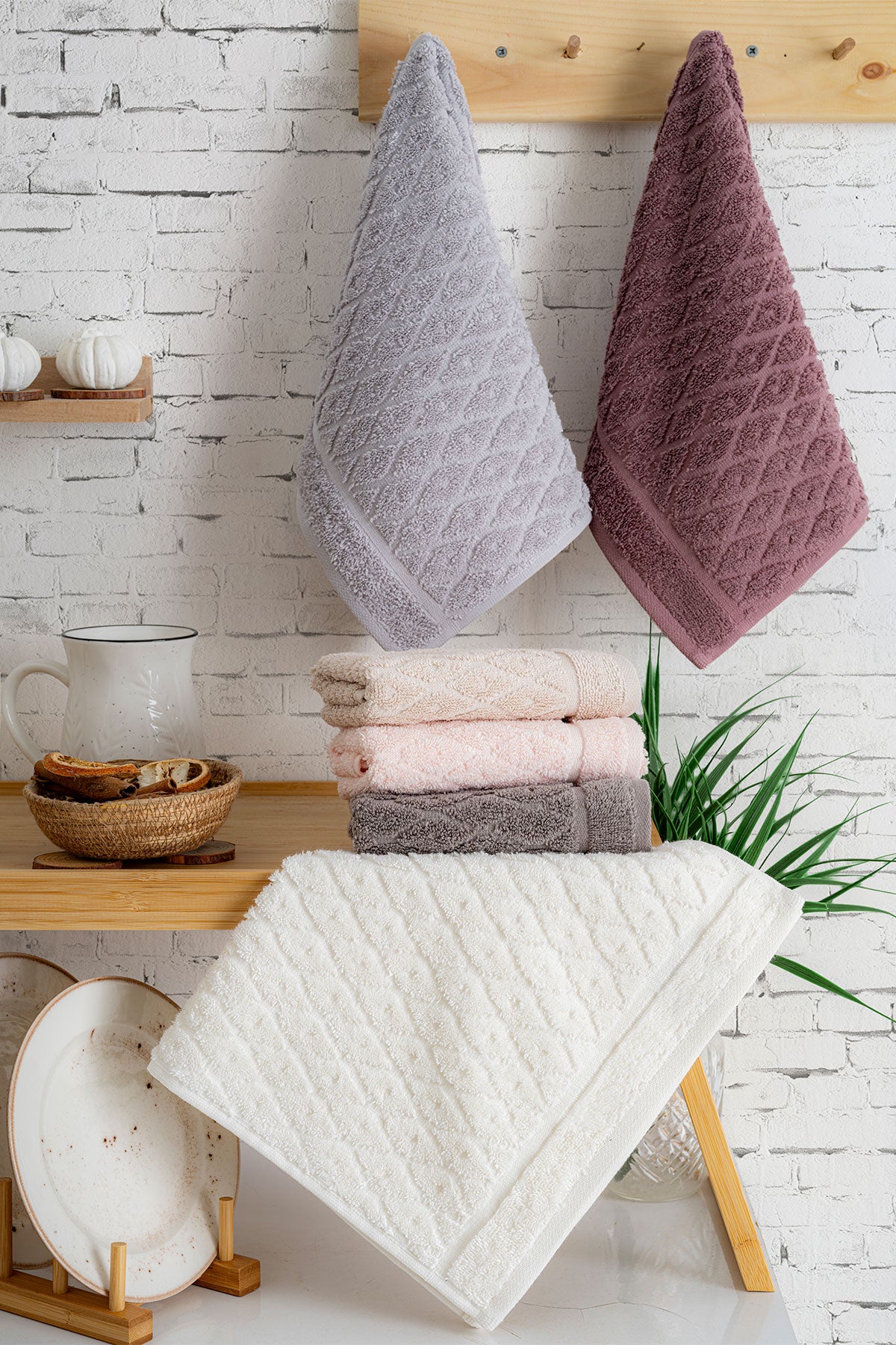 Nurpak El Yüz Havlusu Fulya Jakarlı 50x90