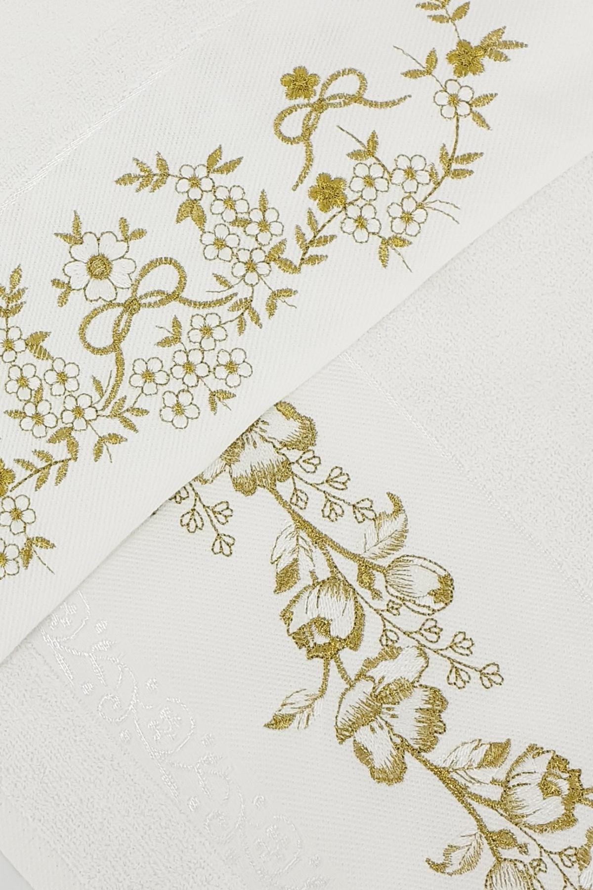 Nurpak El-Yüz Havlusu Nil Nakışlı 50x90