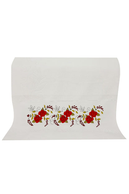 Nurpak El-Yüz Havlusu Nil Nakışlı 50x90