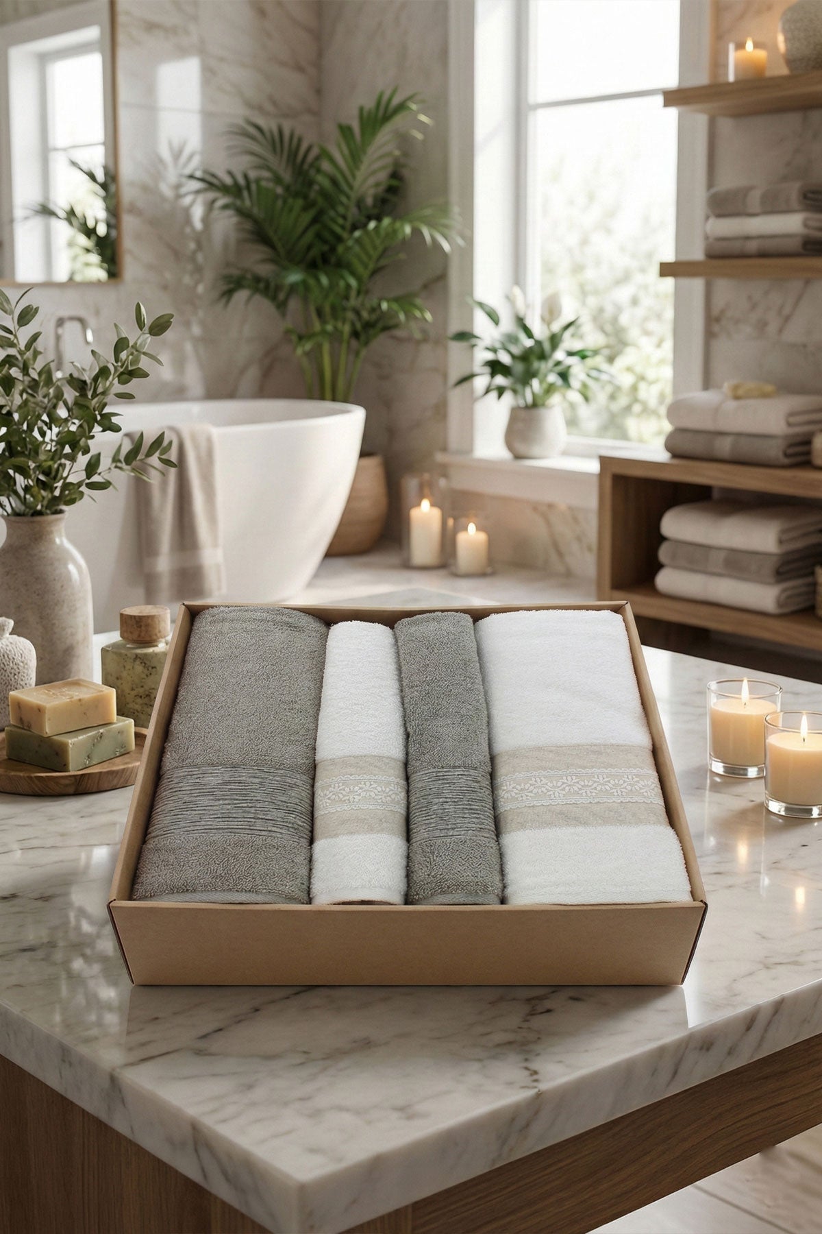 Nurpak Hamam Takımı Tuana 4 Parça