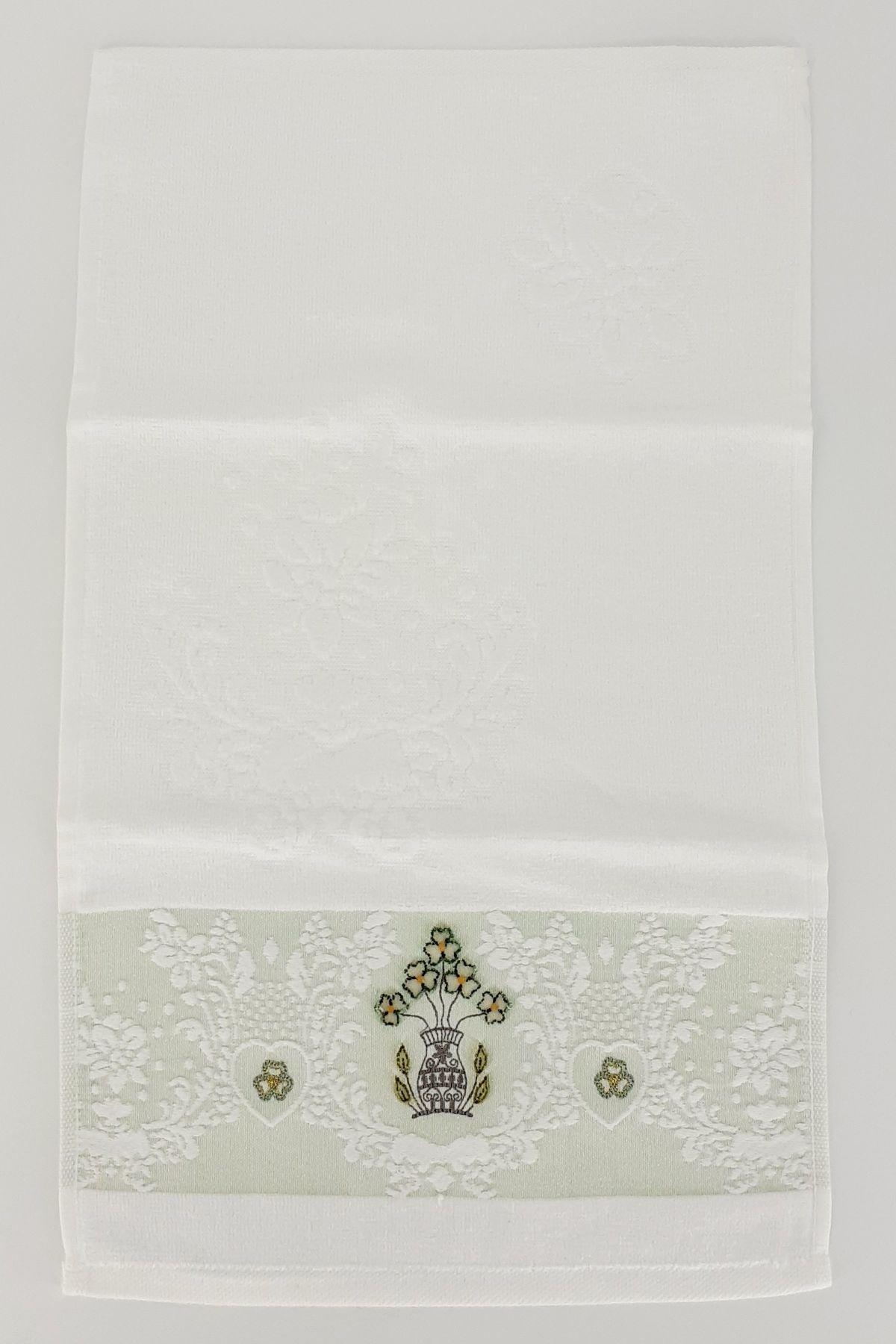Nurpak Mutfak Havlusu Maral Jakarlı Kadife Nakışlı 30x50