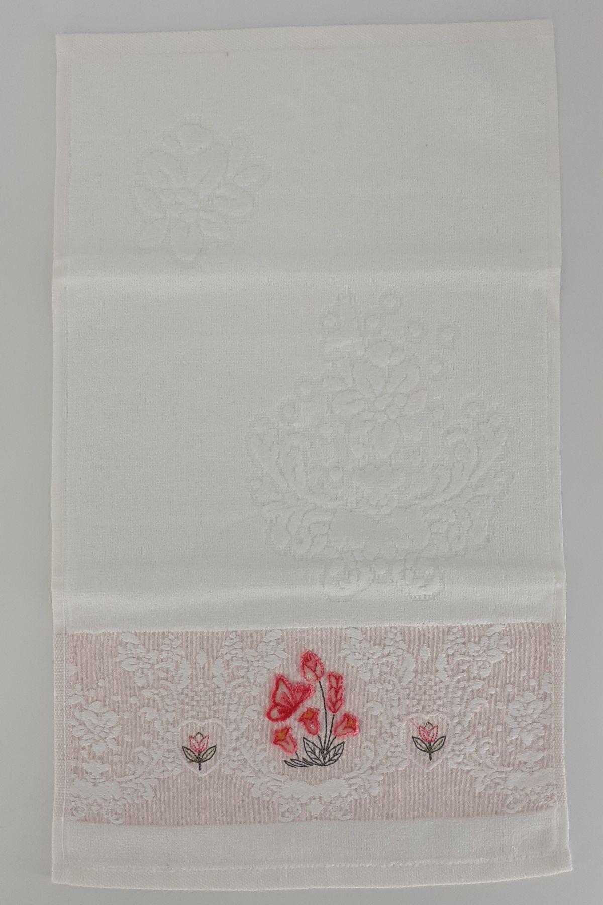 Nurpak Mutfak Havlusu Maral Jakarlı Kadife Nakışlı 30x50