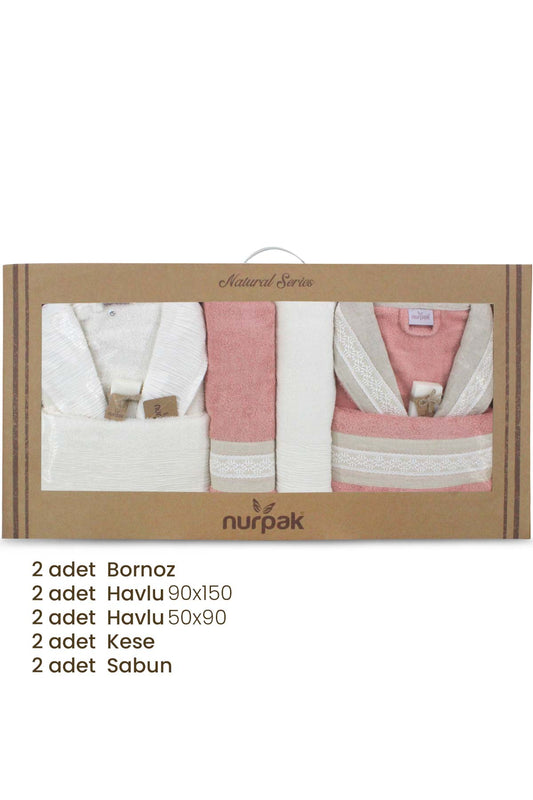 Nurpak Tuana10 Parça Aile Bornoz Seti
