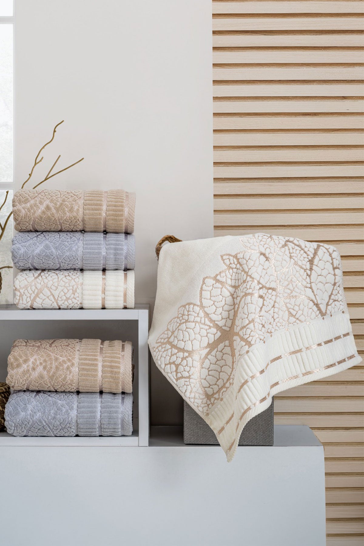 Nurpak Unisex Banyo Havlusu Yaprak 90x150