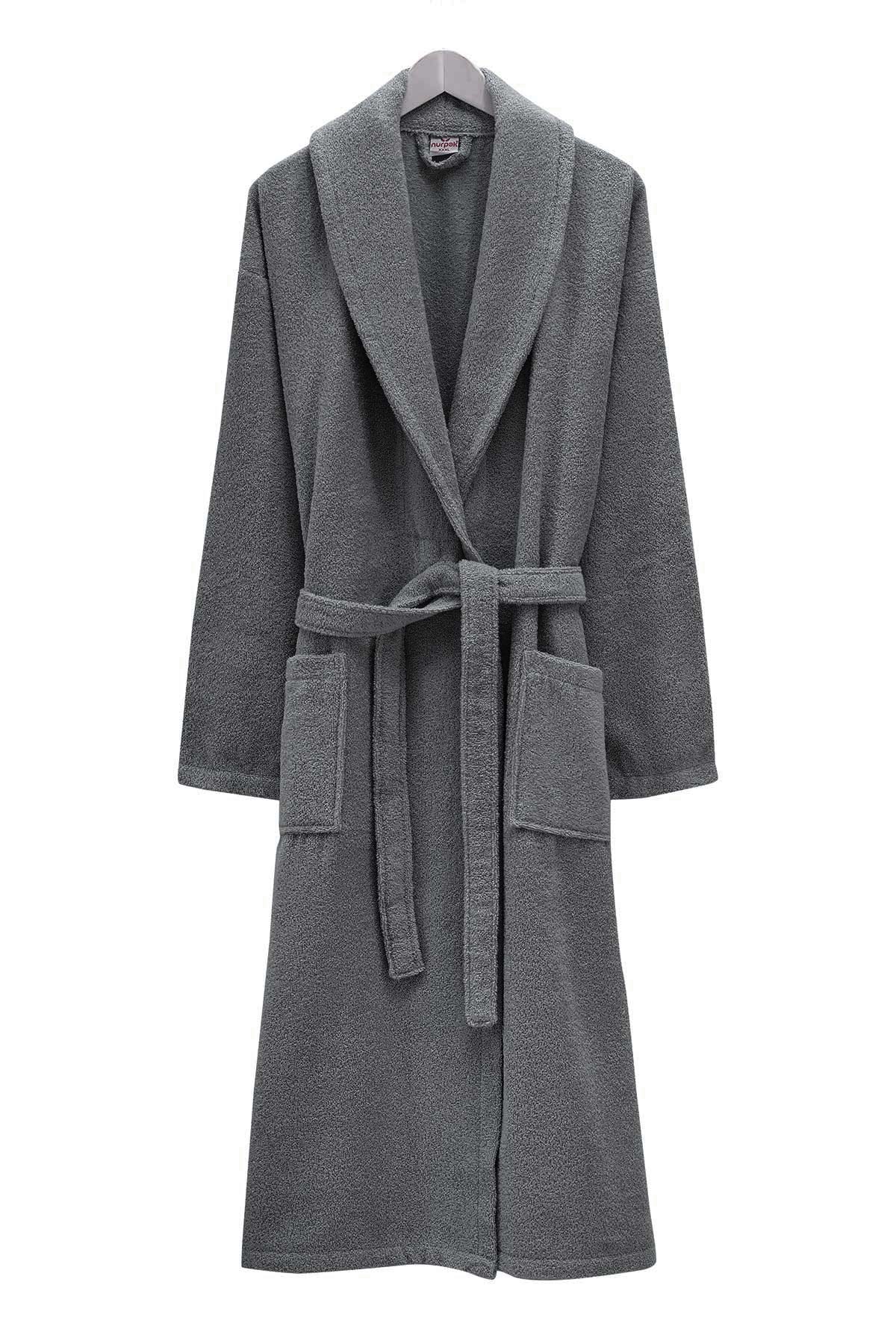 Nurpak Unisex Tek Bornoz Ekol Kapüşonlu