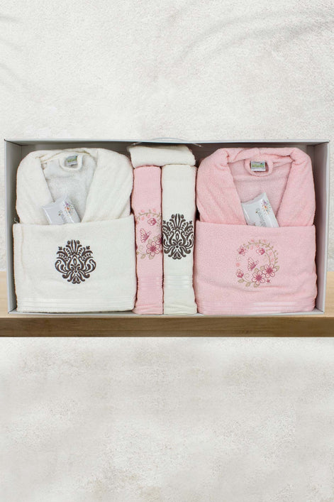 Nurpak Unisex Yetişkin Aile Bornoz Seti Bedesten 10 Parça