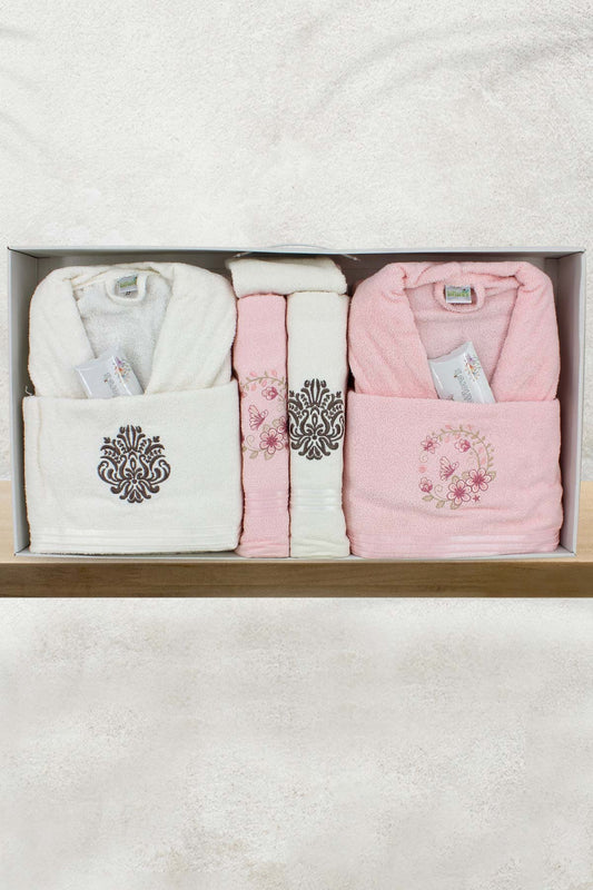 Nurpak Unisex Yetişkin Aile Bornoz Seti Bedesten 10 Parça