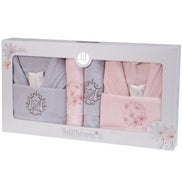 Nurpak Unisex Yetişkin Aile Bornoz Seti Bedesten 10 Parça