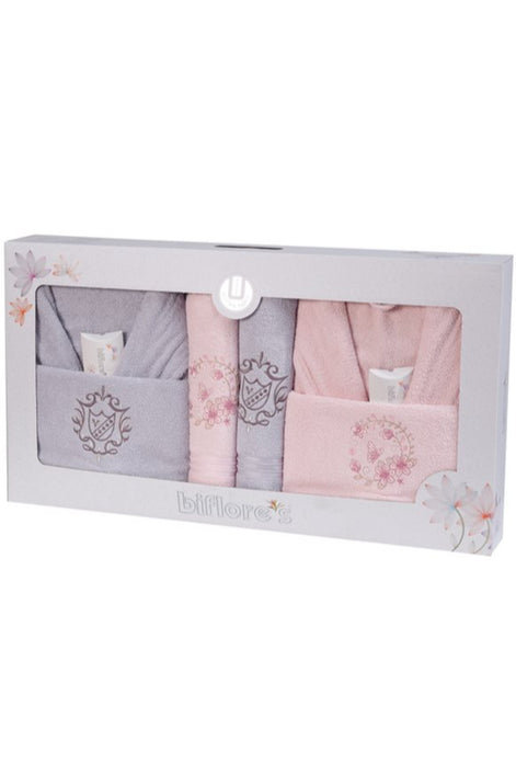 Nurpak Unisex Yetişkin Aile Bornoz Seti Bedesten 10 Parça