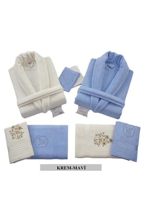 Nurpak Unisex Yetişkin Aile Bornoz Seti Bedesten 10 Parça