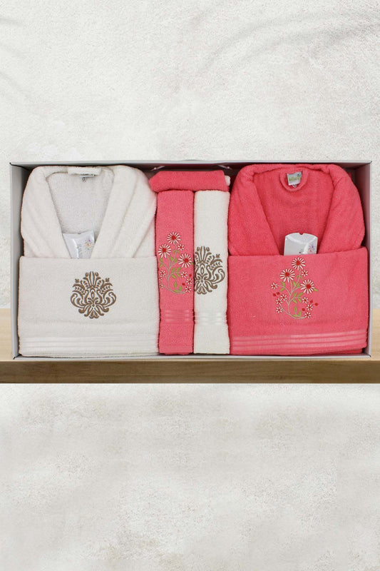 Nurpak Unisex Yetişkin Aile Bornoz Seti Bedesten 10 Parça