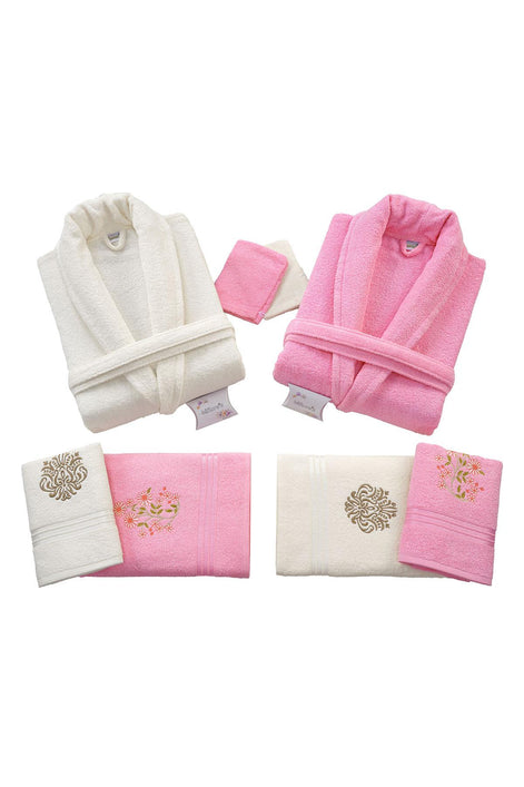 Nurpak Unisex Yetişkin Aile Bornoz Seti Bedesten 10 Parça