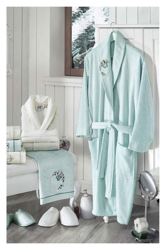 Nurpak Unisex Yetişkin Aile Bornoz Seti Pıtırcık 10 Parça